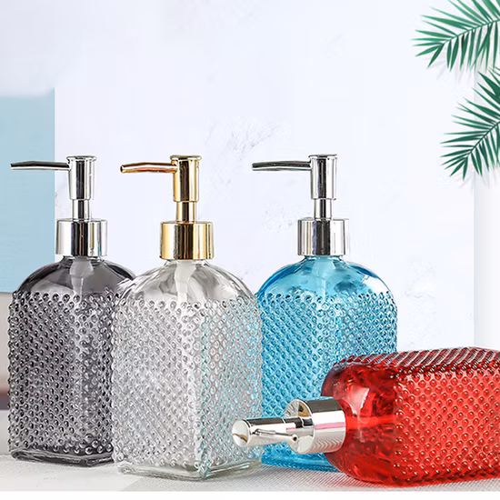 Körperöl 360 ml Haustier-Plastikflasche in rosa Farbe, Handdesinfektionsmittelhalter, Haushalts-Pumplotion-Shampoo-Flaschen aus Kunststoff