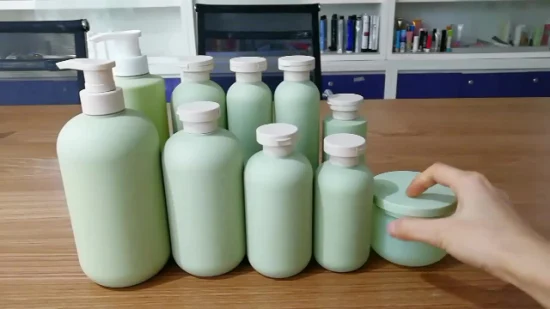 Kundenspezifische bunte grüne rosa lila moderne leere Körperlotion-Shampoo-Duschgel-Flaschen